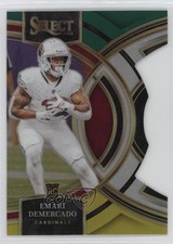 2023 Select Premier Level Green & Yellow Prizm Die-Cut Emari Demercado #160 1kt5