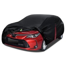 Car Cover Waterproof All Weather for A2 Fit Sedan Length 178" To 186" Black
