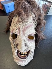 Rubies Texas Chainsaw Massacre Leatherface 3/4 Mask Preowned