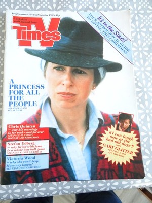TV Times Magazine Dec 10th 1988 Princess Anne Gary Glitter Stefan Edberg