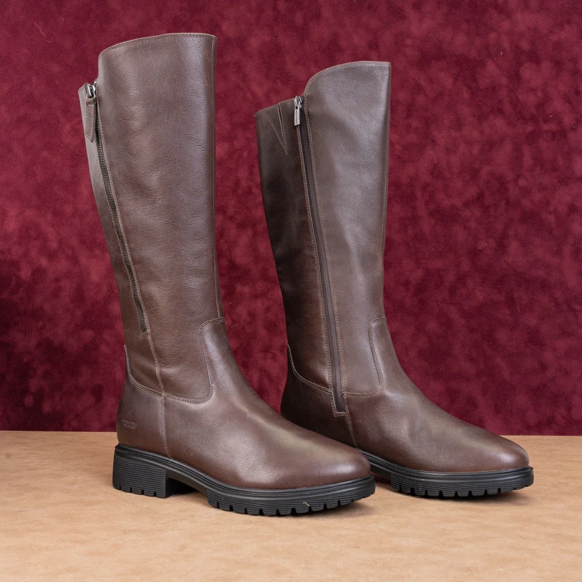 Bottes Rockport Cuir Marron à Boucle - Genou - Taille US 8 Femme - Occasion