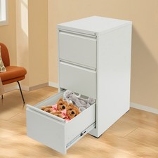 Lockable Filing Cabinet, Metal Filing Cabinets with 3 Drawers, for Home Office