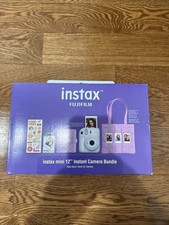Fujifilm 600024597 Instax mini 12 Instant Film Camera Bundle in Pastel Blue