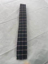 El Denver Los Wigwam Weavers 100% Wool Handwoven Plaid Skinny Tie Square End