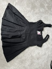 PrettyLittleThing Black Ruched Pleated Shift Dress