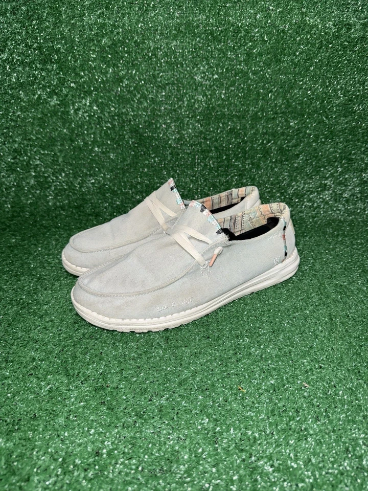 Hey Dude Wendy Boho Jeans Leve Feminino Tamanho 11 Casual Sapato Pão Confortável - Imagem 3 de 4