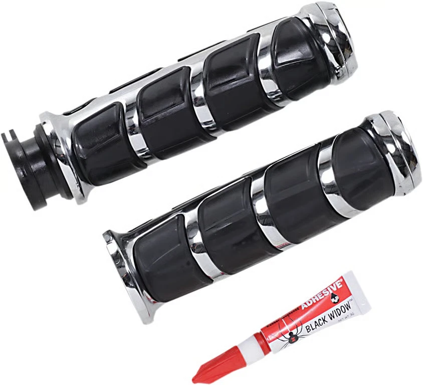 Empuñaduras cinéticas Kuryakyn - Cromo motocicleta bicicleta de calle 6375 kur6375 Foto 2 de 4