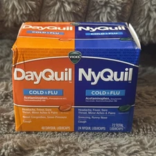 Vicks Dayquil Nyquil Cold Flu Relief Liquicaps 72 Count Non Drowsy Fast Action
