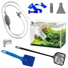 PINVNBY Aquarium Vacuum Gravel Cleaner Kit Manually Fish Tank Cleaner with Fi...
