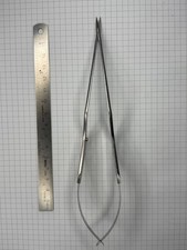 AESCULAP FD034R YASARGIL MICROFORM Mikroschere, gerade, bajonettförmig, gezahnt 