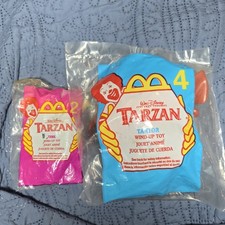 Tarzan McDonalds Happy Meal Toys 1999 Disney Sealed Terk Tantor Elephant Gorilla