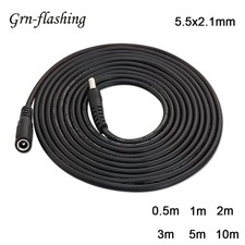 DC Extension Cable 1M 2M 3M 5M 10M 5.5x2.1mm Female to Male Plug for 12V 5V 24V