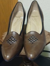 Vintage Florsheim Ramblers Brown Leather Pumps Heels Women  s Size 9 AA/AAAA