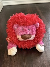 Purrcy The Huggable Lion Hallmark 12" Plush sounds  motion with tags Pink Red