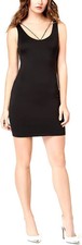 GUESS Women's Allira Strappy Bodycon Dress Jet Black Size L