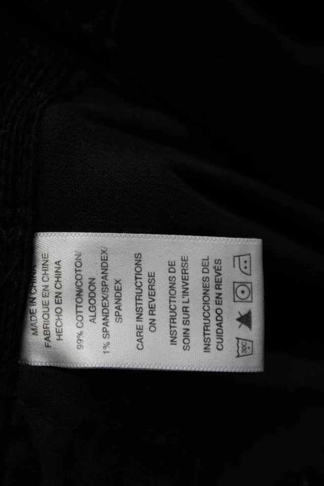 Pantalones Michael Kors Para Hombre Cierre de Botones Frente Plano Pierna Recta Negros Talla 40 Foto 4 de 4