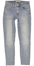Levi's 721 Women Blue Skinny Slim Stretch Jeans W25 L26 (101573)