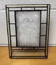 J. Devlin STAINED Glass ART Frame Engagement WEDDING Vertical Free Standing 4X6