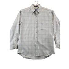 Pendleton Shirt Mens M Beige Sir Pendleton Plaid Fine Worsted Wool Button Down