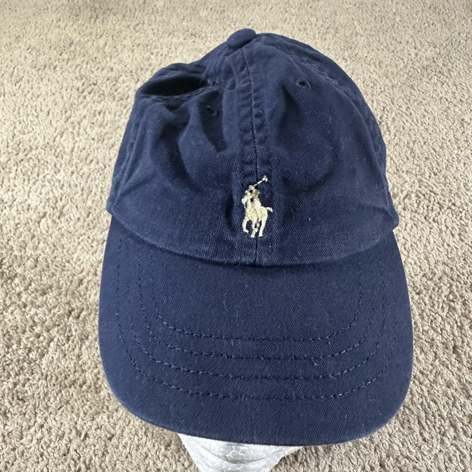 Polo Ralph Lauren Hat Cap Fitted Toddler One Size 12M-24M Navy Embroidered Pony