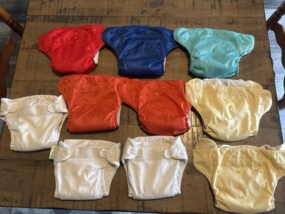 Bum genius Cloth Diaper Lot Of 10 Good Used Condition