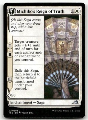 Michiko's Reign of Truth #29 (NM) Kamigawa Neon Dynasty NEO Magic MTG