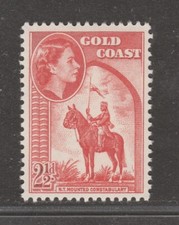 GOLD COAST 1952 2 1/2d Scarlet SG 157 MNH
