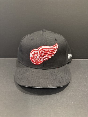 Detroit Red Wings 7 5/8 New Era Hat 5950 Pro Model NHL Wool Plain Logo