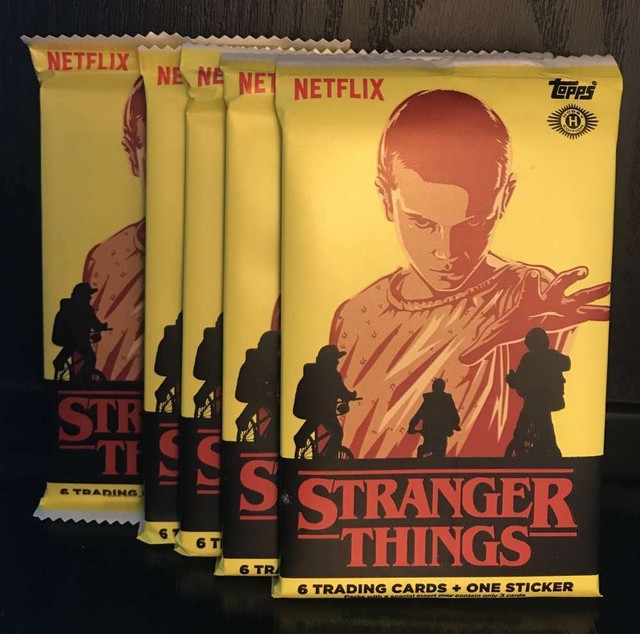 Stranger Things Season 1 Trading Cards Lot Of Five Sealed Hobby Packs 