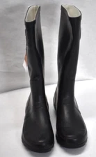 Norty Matte Black Rain Boots Wellies Buckle Rubber Tall Boots Womens Size 9