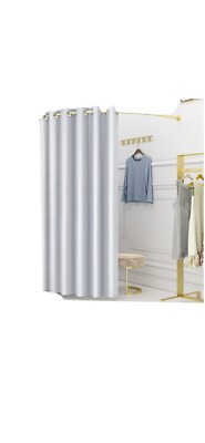 dressing room/ room divider semi circle rods & curtains