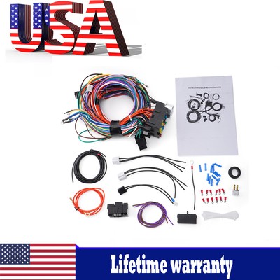 SPARKWHI 12 Circuit Wiring Harness Wire Kit for 1955-1959 Chevrolet Chevy Pickup