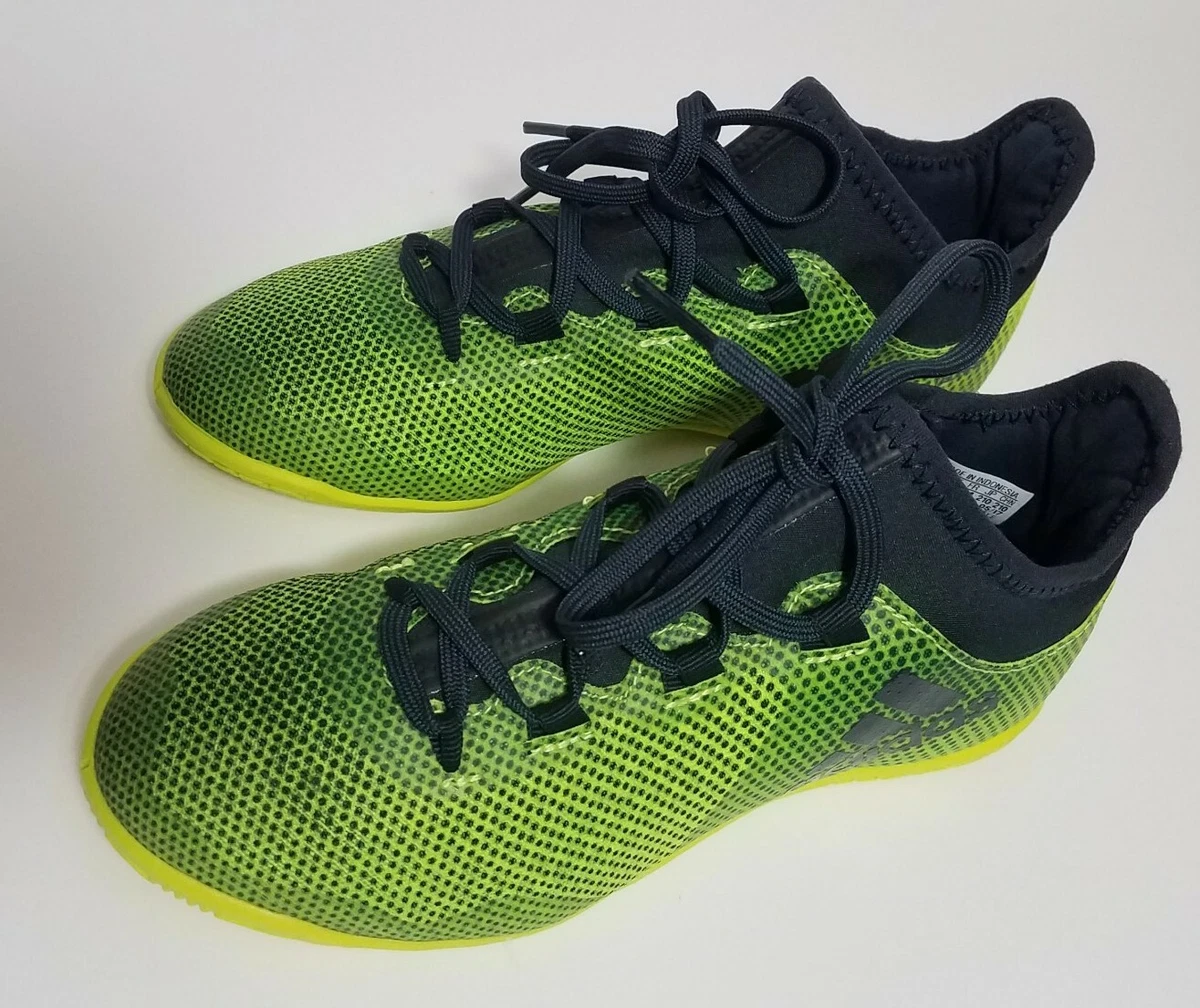 ADIDAS X Tango 17.3 Boys Indoor Soccer Shoes Solar Yellow Black Youth sz 2.5 New