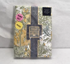 William Morris at Home King Duvet Set Compton Sage Green Floral 3 Piece