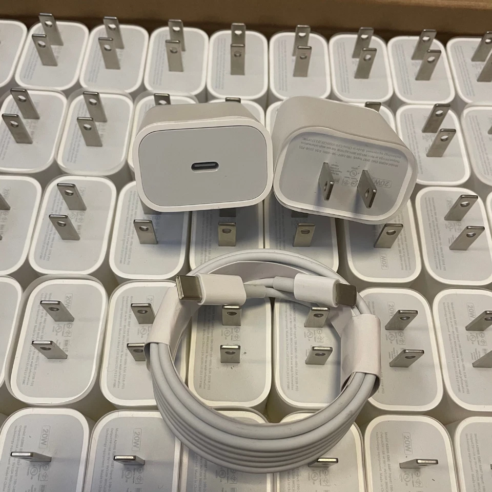 适用于 iPhone 12 11 Pro 8 7 20W 电源适配器 6Ft PD 快速壁式充电器 USB-C 电缆 — 第 3/4 张图片