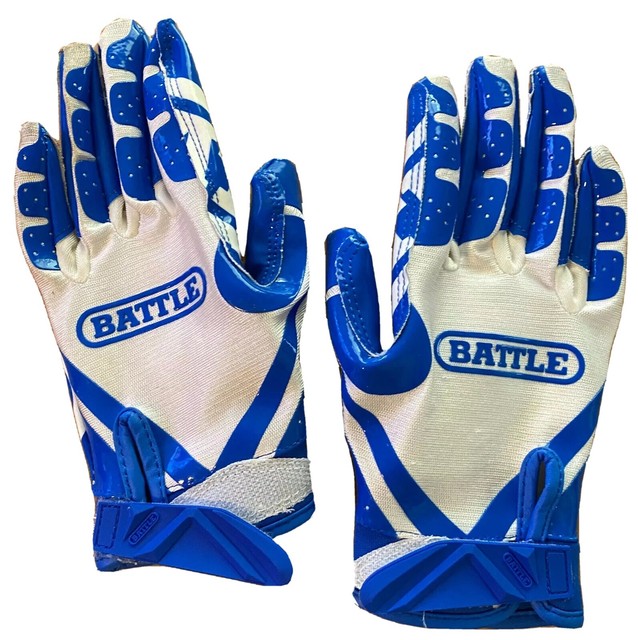 Battle Youth Hybrid Football Gloves Snug Compression Fit Backing Hands