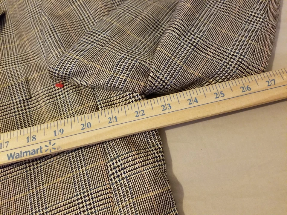 Куртка мужская Alan Flusser шелковая шерстяная блейзер 44L хаки - Изображение 4 из 4