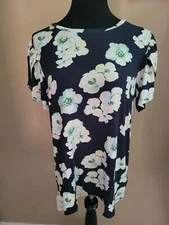 LuLaRoe Olive Shirt Top Tulip Sleeve NWT Size L Beautiful Floral Print 
