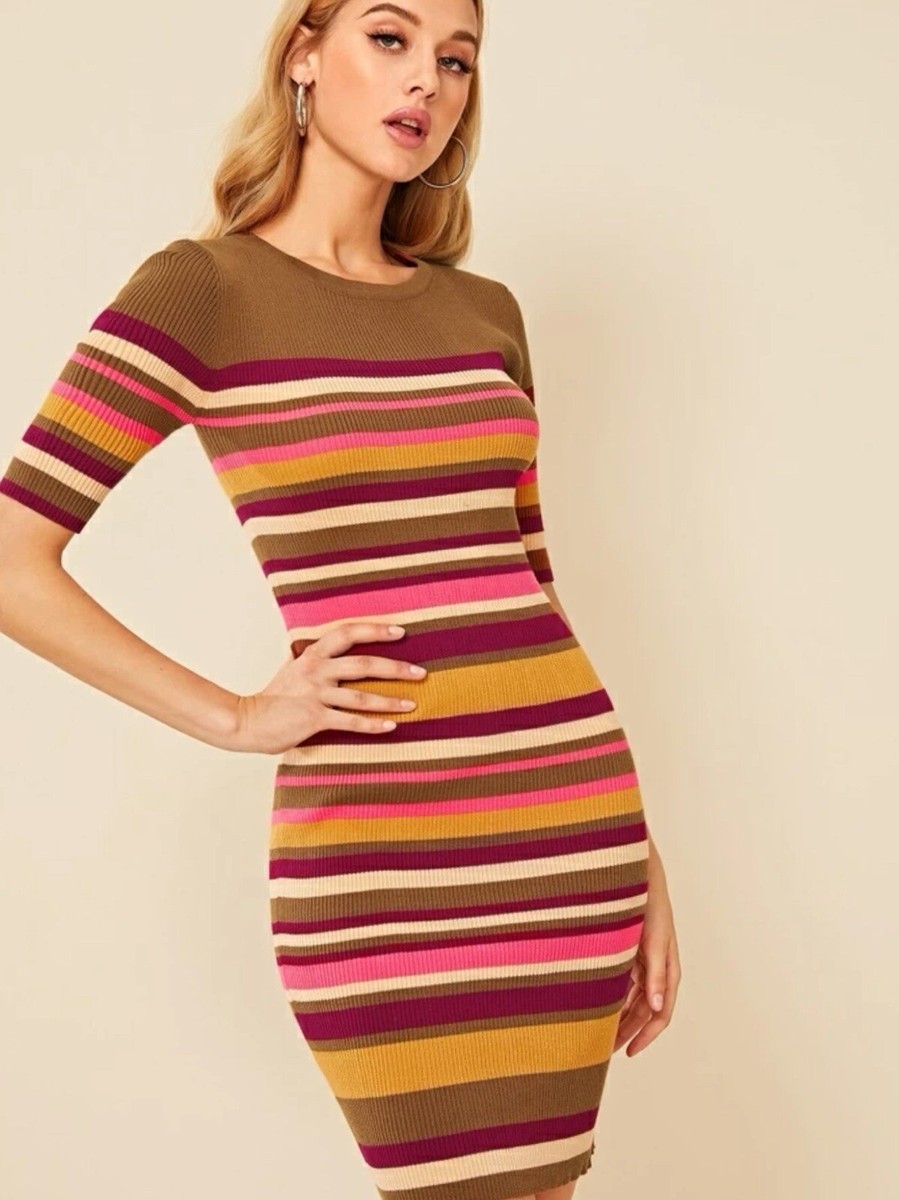 knotted bodycon dress Terracotta Knitted Bodycon Dress – Ms. Thriftaholic