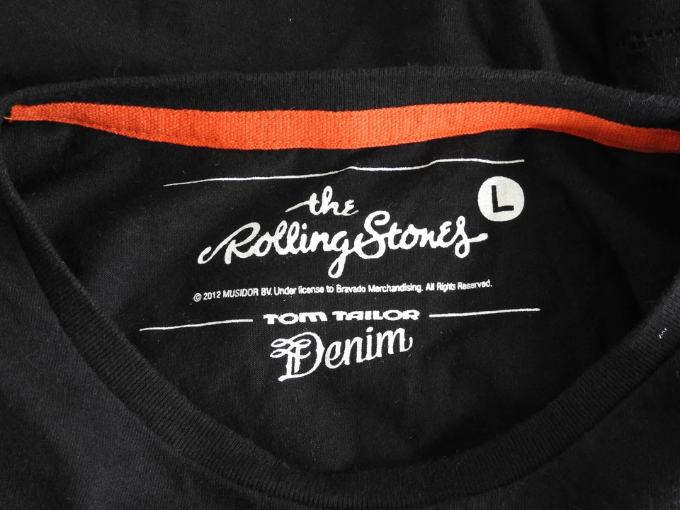 The Rolling Stones Mens T-Shirt Black Tom Taylor Jersey Size L Music Rock - Image 3 of 4