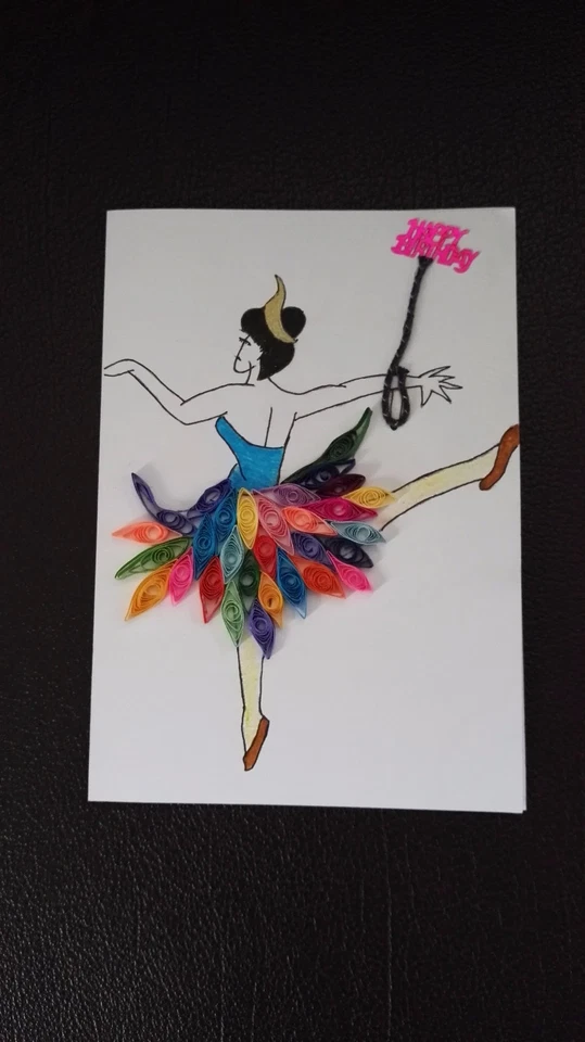 Handmade Paper Quilled Greeting Cards for the Happy Birthday, good luck-Quilling - Image 3 of 4