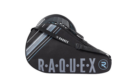 Padel Tennisschlägertasche schwarz Hülle mit verstellbarem Riemen & Tasche Raquex Enigma