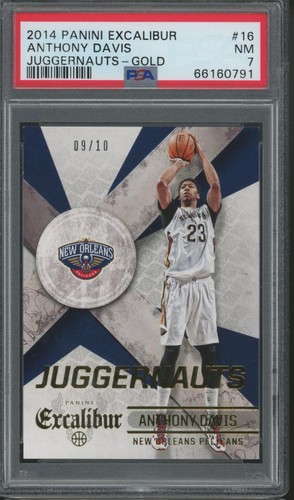 2014 Panini Excalibur Basketball Gold Anthony Davis #16
