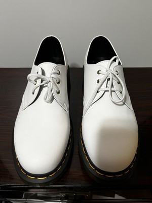 (V) Dr Martens Vegan Low Boots AirWair 27214 Air Cusion MEN US 10  White Leather Dr Martens Vegan 27214 White Low Boots Air Wair MensSize 5  main image 2