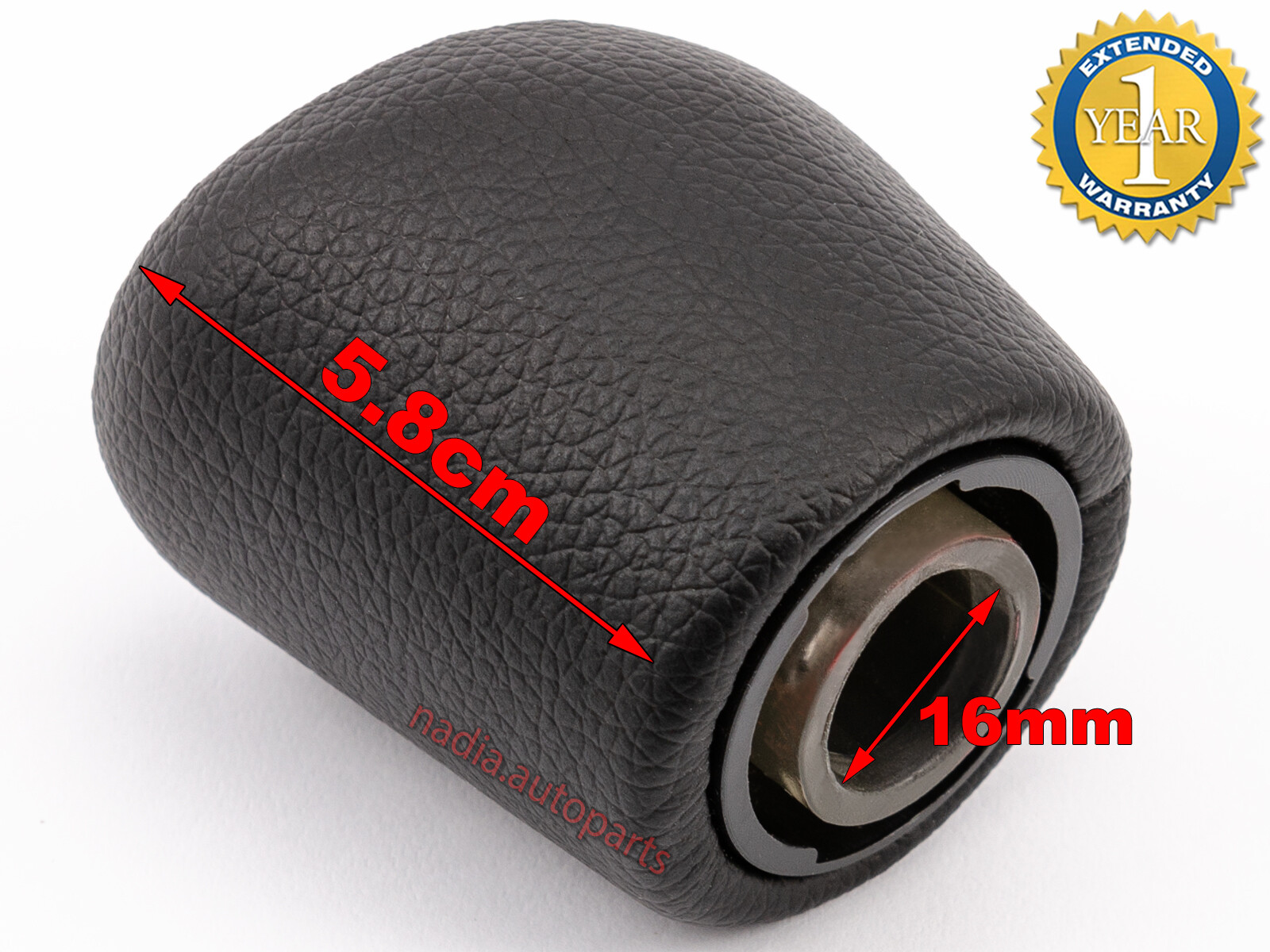 Pommeau De Levier De Vitesse En Cuir Noir Pour Audi A4 Avant B6/B7 (8E) - Boîte 6 Vitesses, Avec Soufflet