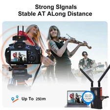 250m Wireless HDMI Video Transmitter Receiver Extender fr Camera Laptop PC To TV