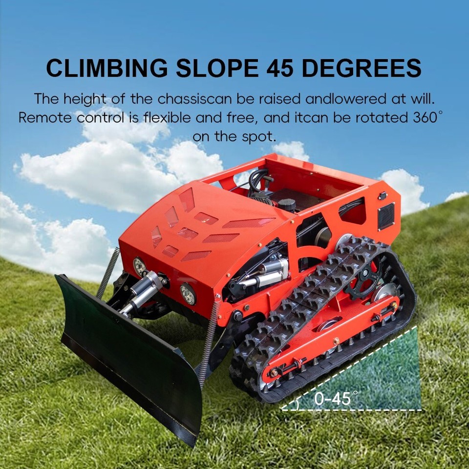 Intelligent Electric Remote Control Track Lawn Mower with Free Snow ...