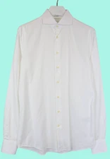 SUITSUPPLY Egyptian Cotton Extra Slim Fit Formal Shirt Men's 40L / 15 3/4L White
