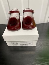 BABY GIRL SPANISH STYLE PATENT PRAM SHOE MARON