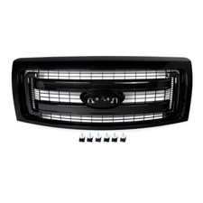Tuxedo Black Horizontal Front Radiator Grille For 2009-14 Ford F150 F-150 XLT